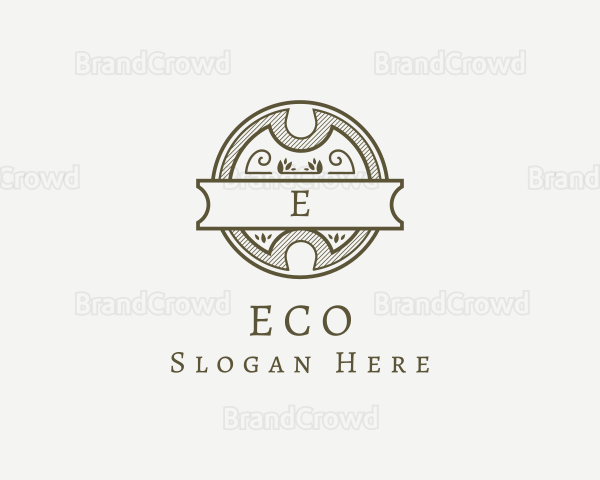 Wooden Hipster Bar Letter Logo