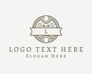 Wooden - Wooden Hipster Bar Letter logo design