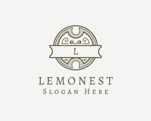 Wooden Hipster Bar Letter Logo