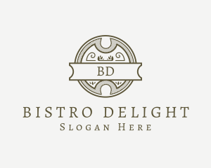 Wooden Hipster Bar Letter logo design