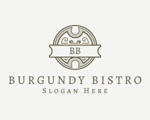 Wooden Hipster Bar Letter logo design