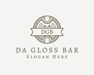 Wooden Hipster Bar Letter logo design