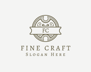 Wooden Hipster Bar Letter logo design