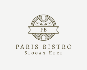 Wooden Hipster Bar Letter logo design