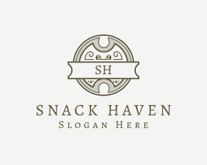 Wooden Hipster Bar Letter logo design