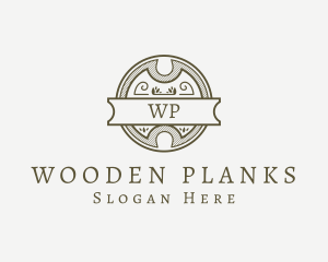 Wooden Hipster Bar Letter logo design