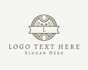 Wooden Hipster Bar Letter Logo