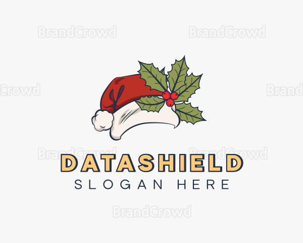 Christmas Santa Claus Hat Logo