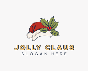 Christmas Santa Claus Hat logo design