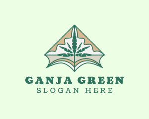 Ganja - Herbal Cannabis Leaf logo design