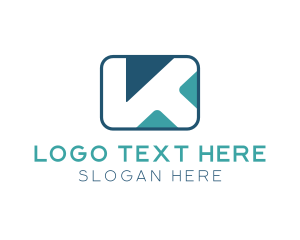 Publishing - Rectangle Letter K logo design