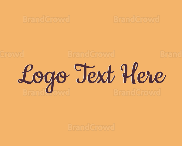 Script Pastry Text Logo