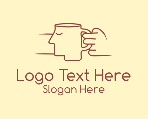 Coffee - Brown Face Cup logo design