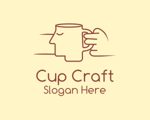 Cup - Brown Face Cup logo design