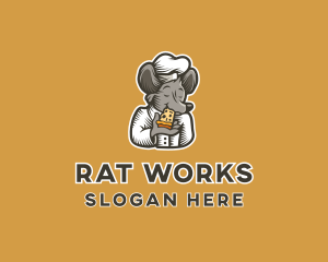 Rat - Cheese Chef Mouse logo design