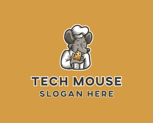 Mouse - Cheese Chef Mouse logo design