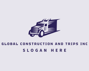 Trailer - Truck Cargo Delivery logo design
