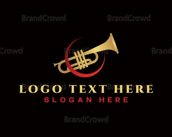 Trumpet Music Instrument Logo