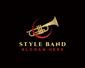 Trumpet Music Instrument logo design