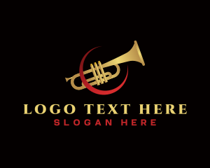 Band - Trumpet Music Instrument logo design