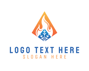 Snowflake - Thermal Fire Ice logo design