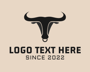 Bison - Wild Bull Head logo design