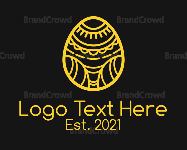 Golden Easter Egg Logo