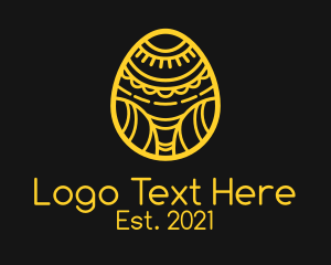 Holiday - Golden Easter Egg logo design