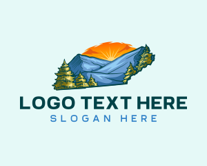 Glacier National Park - Smoky Mountains Tennessee logo design