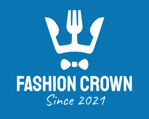 Cutlery Crown Bow Tie logo design