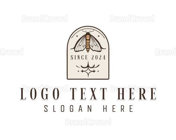 Vintage Insect Moth Logo