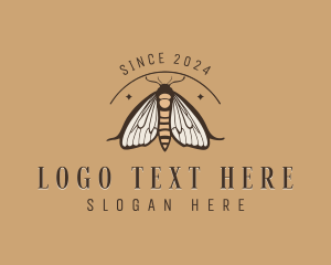 Wings - Vintage Insect Moth logo design