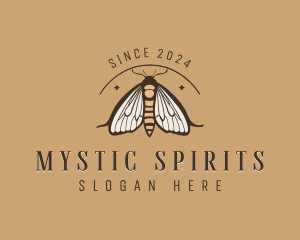 Vintage Insect Moth logo design