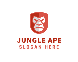 Angry Gorilla Ape logo design