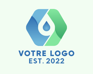 Rain - Distilled Water Droplet logo design