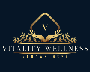 Luxury Wellness Hand logo design