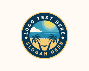 Scenery - Summer Beach Sunrise Tourism logo design