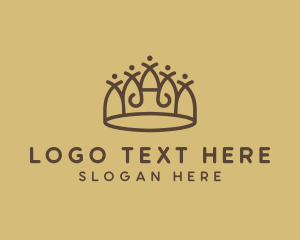 Majestic - Regal Crown Tiara logo design