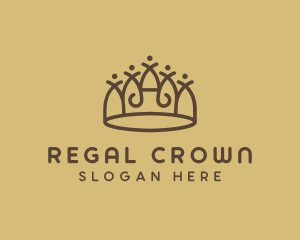 Regal Crown Tiara logo design