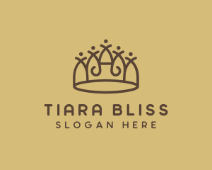 Tiara - Regal Crown Tiara logo design