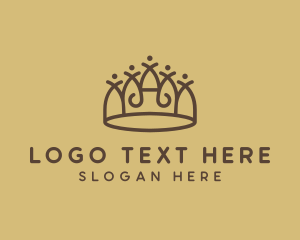 Kingdom - Regal Crown Tiara logo design