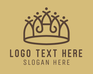 Majestic - Regal Crown Tiara logo design