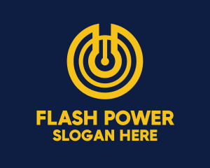 Yellow Power Switch logo design