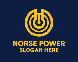 Yellow Power Switch logo design