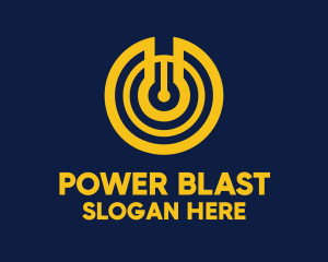 Yellow Power Switch logo design