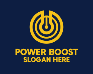 Yellow Power Switch logo design