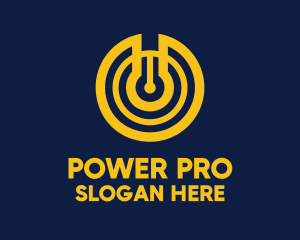 Yellow Power Switch logo design