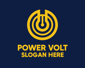 Yellow Power Switch logo design