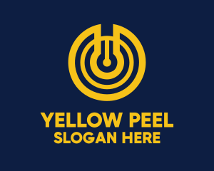 Yellow Power Switch logo design