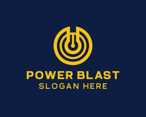 Yellow Power Switch logo design